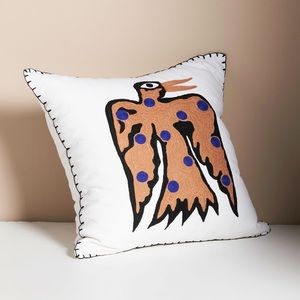 Marcello Velho Embroidered Folksong Pillow